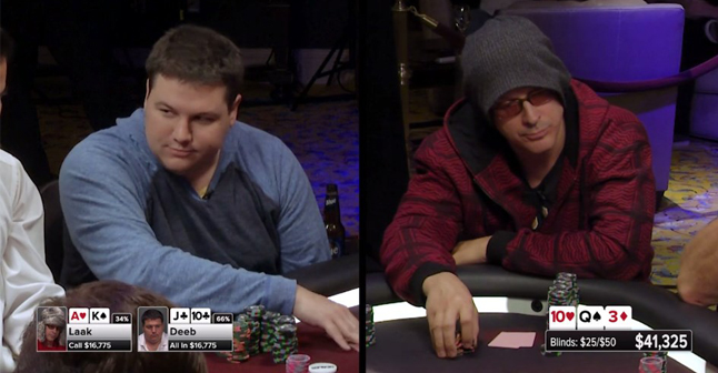 Deeb and Laak go head-to-head for the biggest pot in Poker Night in America history