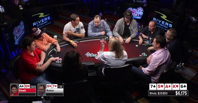 The table in heated conversation with Hellmuth