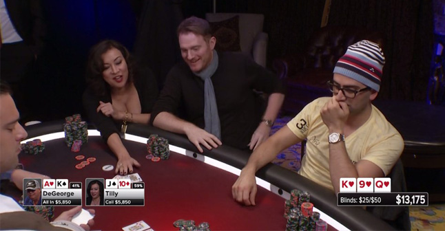 Jennifer Tilly is hopeful about her chances going into the final hand in upstate New York