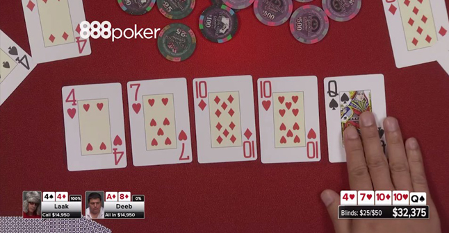 Phil Laak can’t believe his hand.