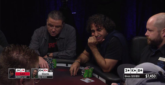 David Levi smiles before a big fold