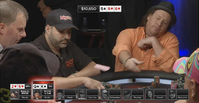 Gavin Smith folds a hand he thinks he should have won.