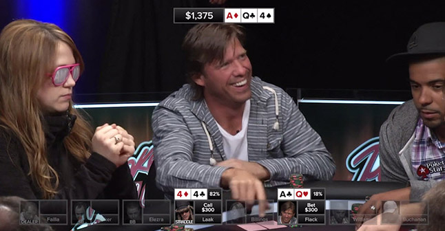 Poker hands from Episode 27  - Flack attack!