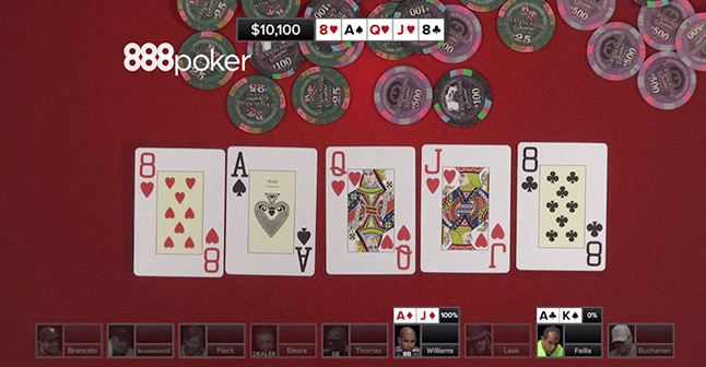 Poker hands from Episode 29  - The David Williams Show 