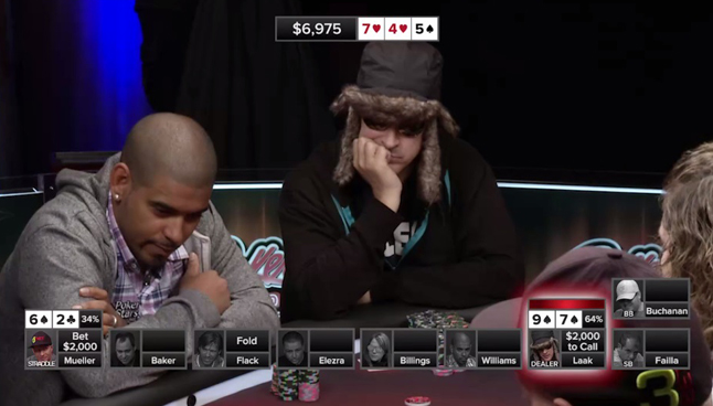 Phil 'Unabomber' Laak considers his play. 