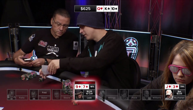 Laak laments his pre-flop purity.