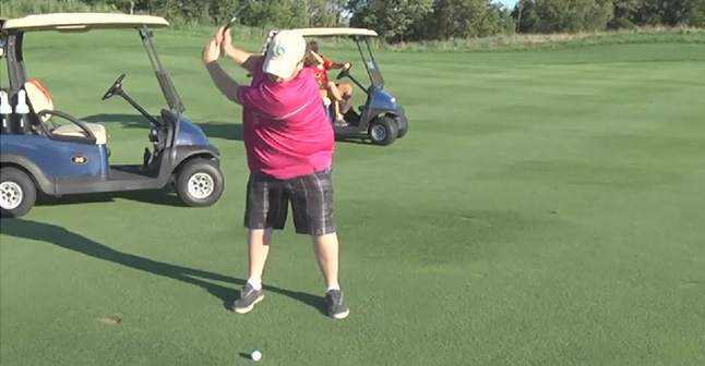 Cooling off on the golf course